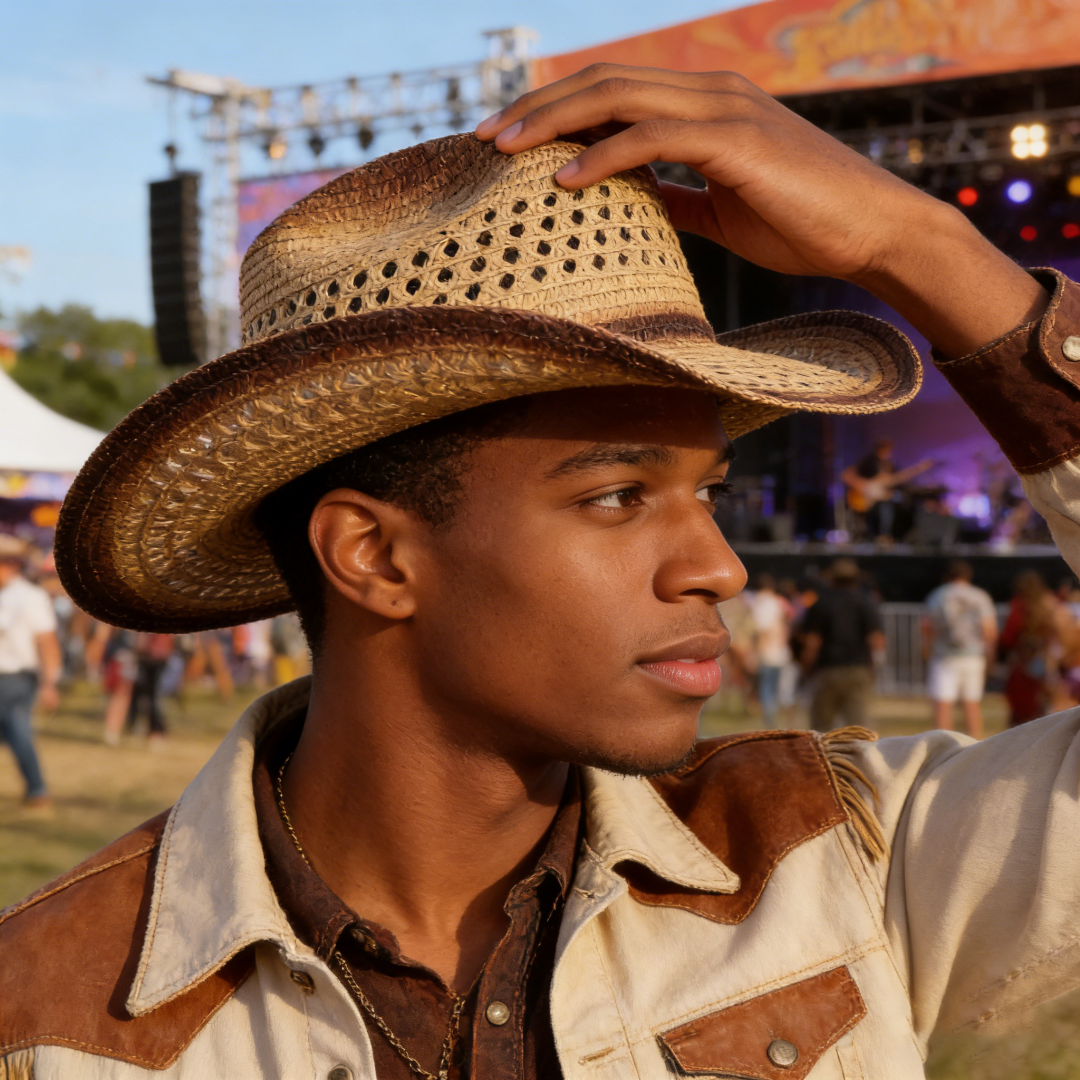 1PC Straw Western Cowboy Hat H - Cowboy Hat Straw avis et prix