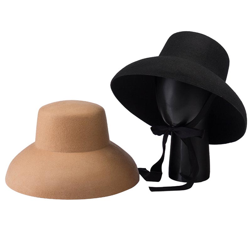 Retro Style Pure Wool Hat Wide - Fedora Hat Wool avis et prix