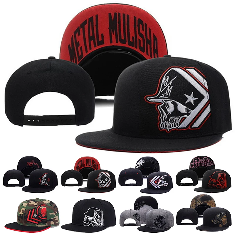 Unisex Skeleton Embroidery Bas - Snapback Hat Flat avis et prix