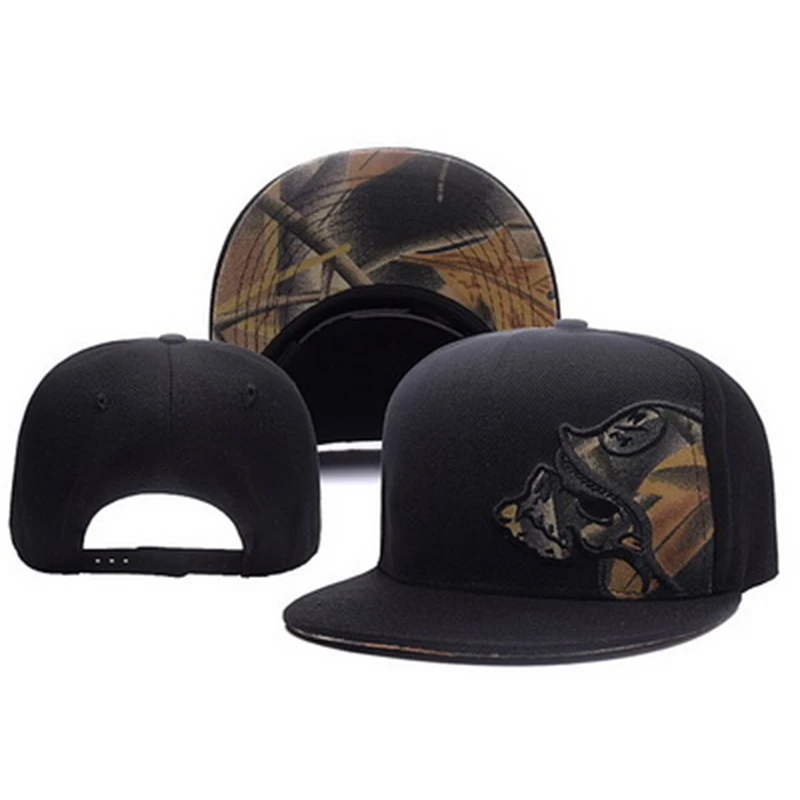 Unisex Skeleton Embroidery Bas - Snapback Hat Flat avis et prix