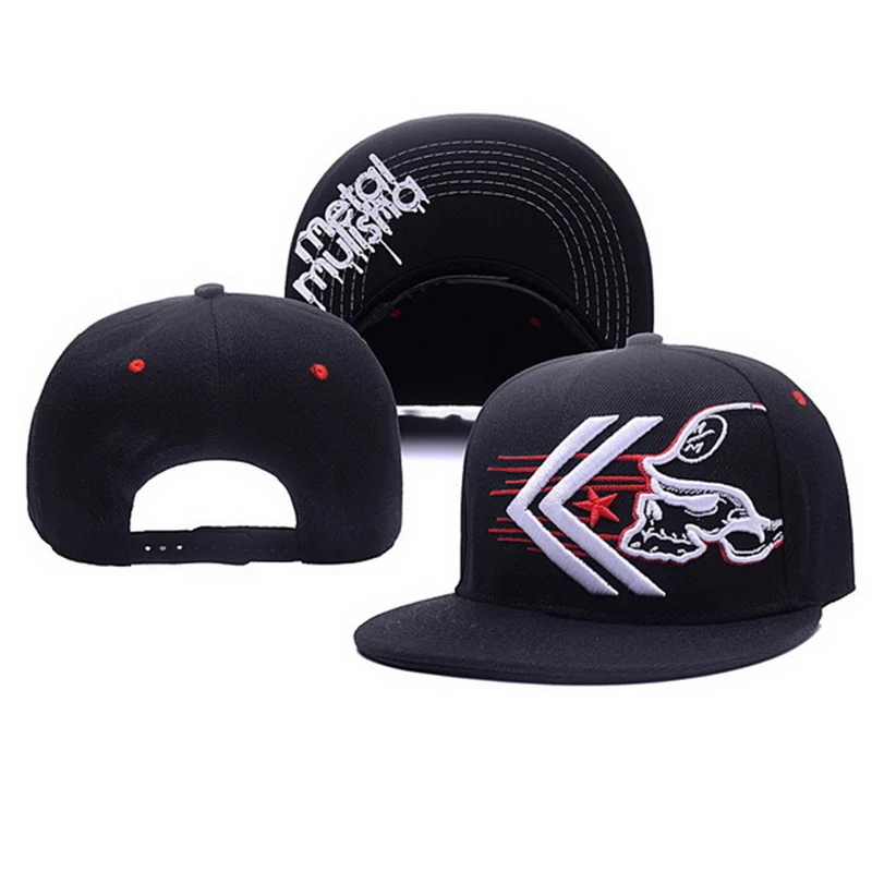 Unisex Skeleton Embroidery Bas - Snapback Hat Flat avis et prix