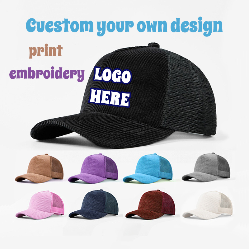 Corduroy Mesh Sport Cap Custom - Corduroy Cap 5 Panel avis et prix