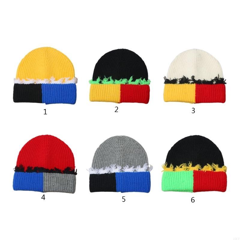Korean Version Color Matching  - Beanie Cuffed Knit avis et prix