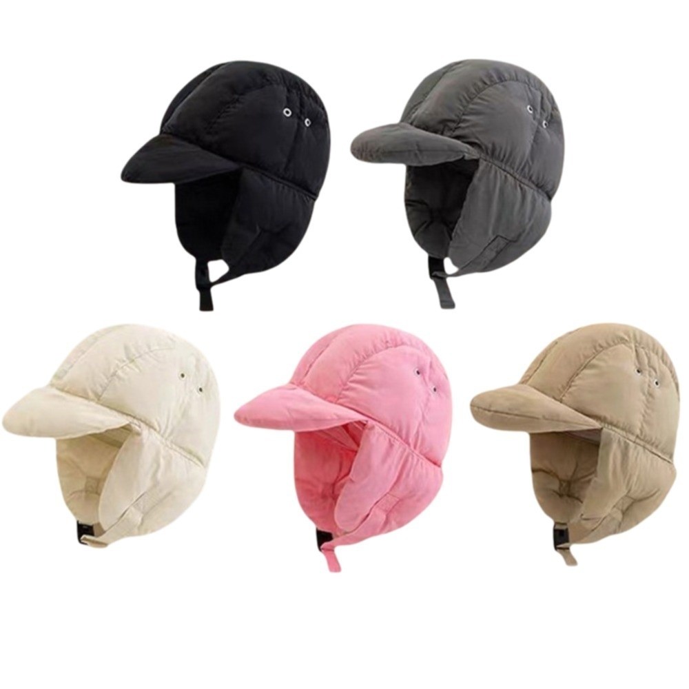 Solid Color Padded Bomber Hats - Trapper Hat Ear Flap avis et prix