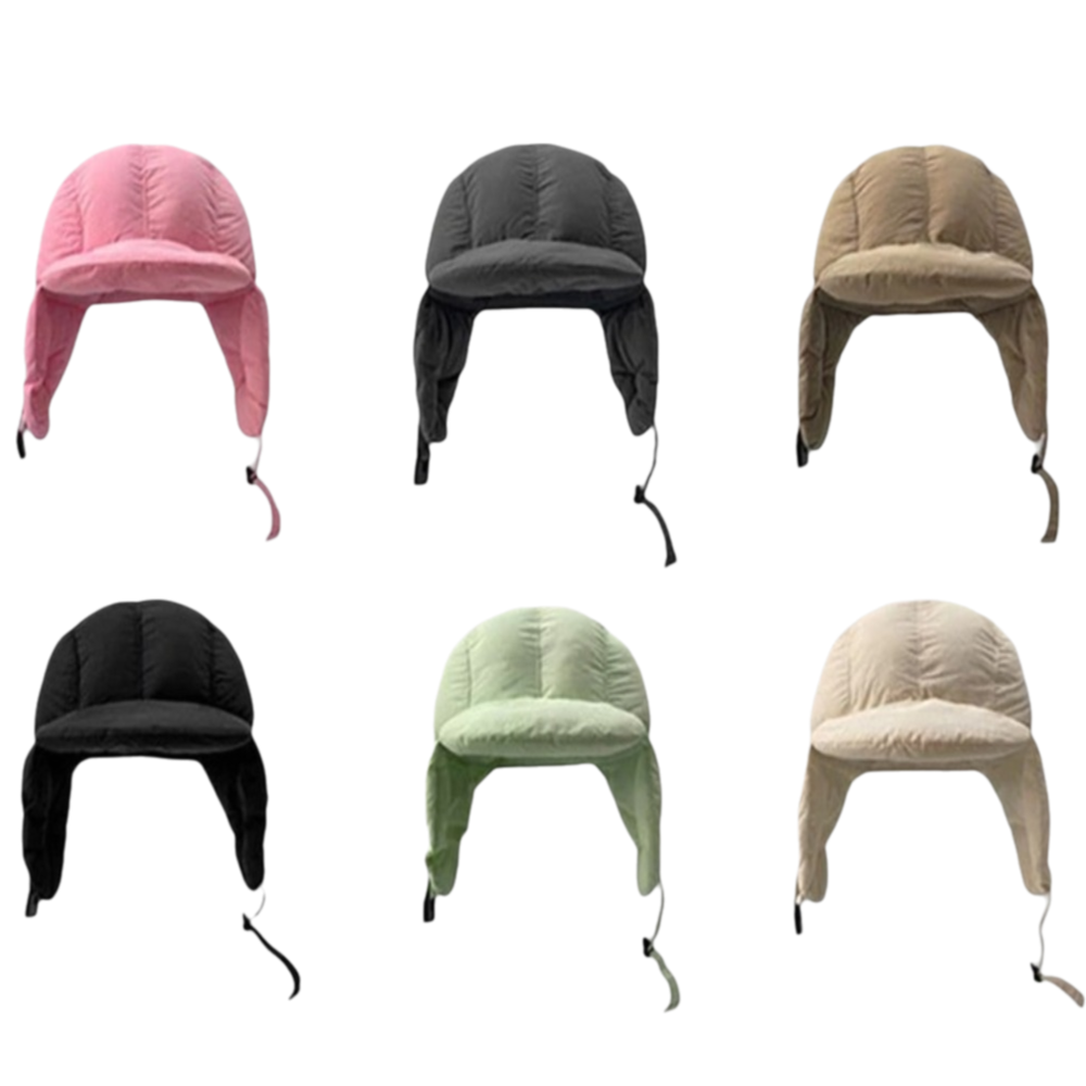 Solid Color Padded Bomber Hats - Trapper Hat Ear Flap avis et prix
