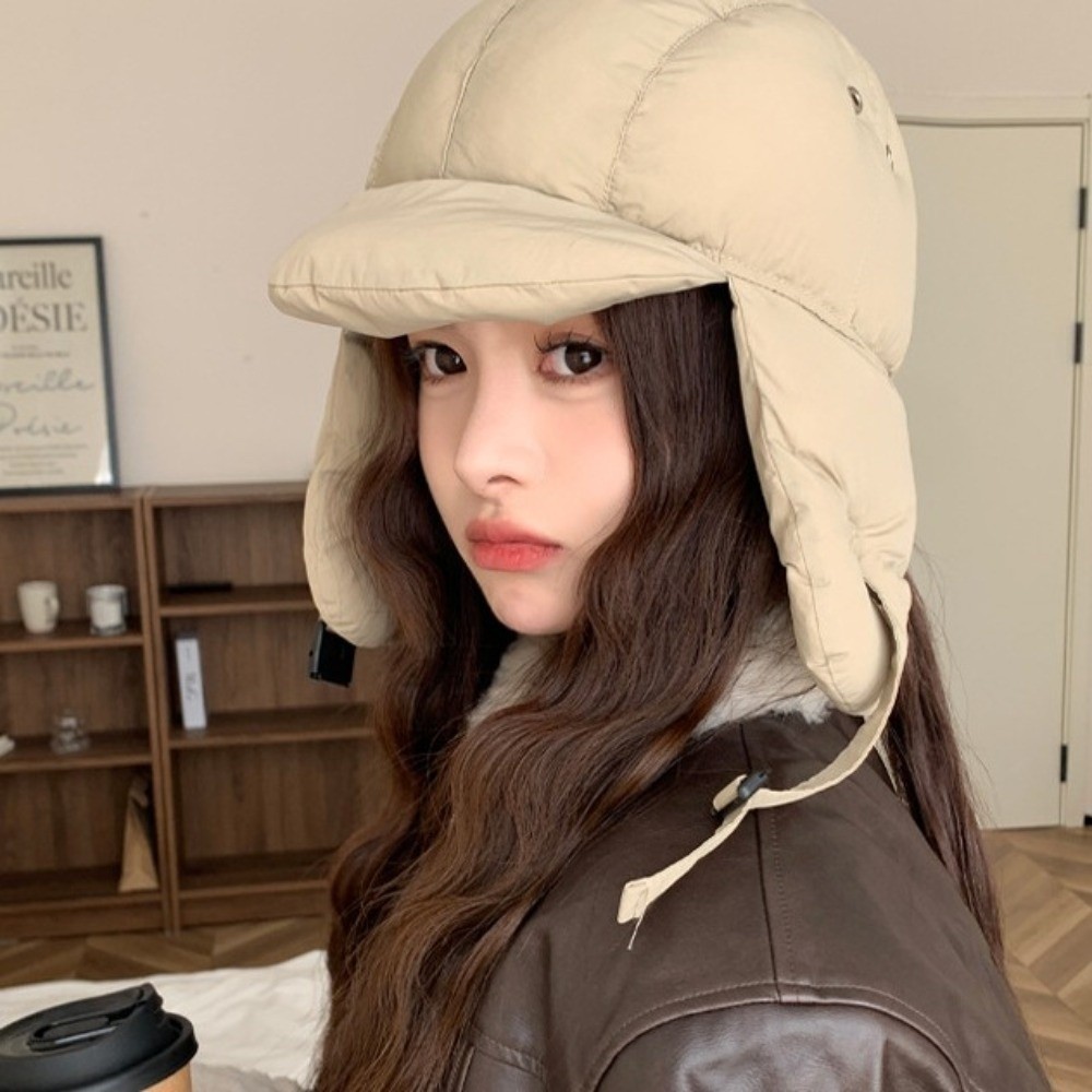 Solid Color Padded Bomber Hats - Trapper Hat Ear Flap avis et prix
