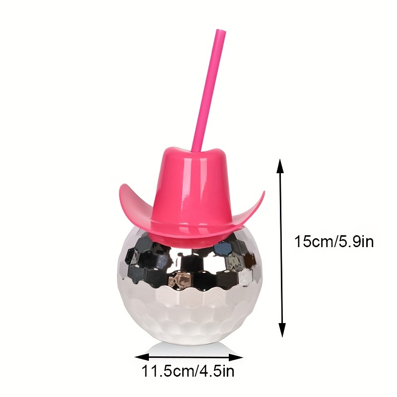 Disco Ball Cowboy Hat Tumbler  - Cowboy Hat Straw avis et prix