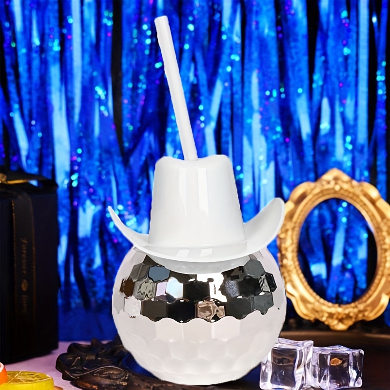 Disco Ball Cowboy Hat Tumbler  - Cowboy Hat Straw avis et prix
