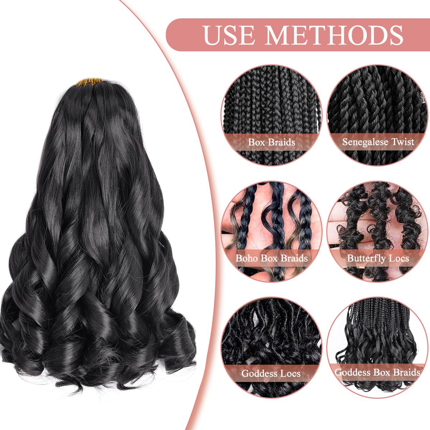 French Curly Braiding Hair 12/ - Beret French Wool avis et prix