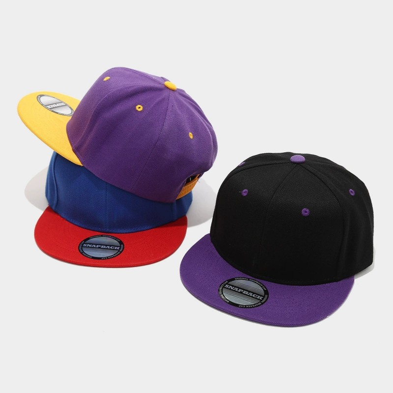 Two-Tone Color-Blocking Hip-Ho - Snapback Hat Flat avis et prix