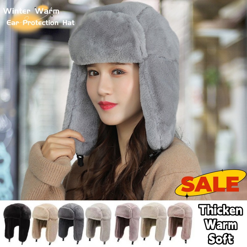New Winter Warm Thick Plush Bo - Trapper Hat Ear Flap avis et prix