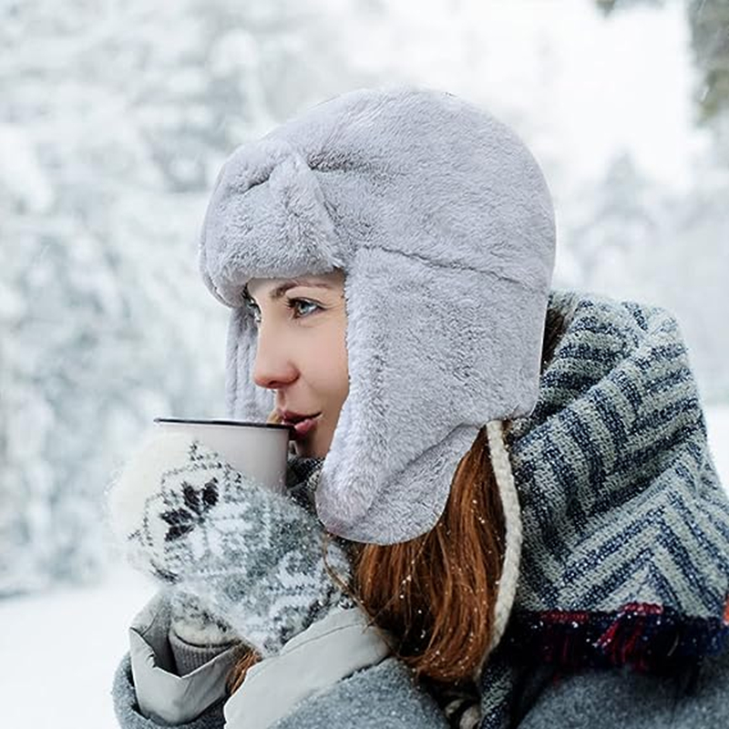 New Winter Warm Thick Plush Bo - Trapper Hat Ear Flap avis et prix