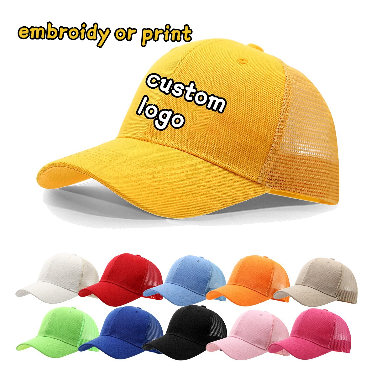 Custom Logo Cap Embroidery Pri - Trucker Cap Mesh avis et prix