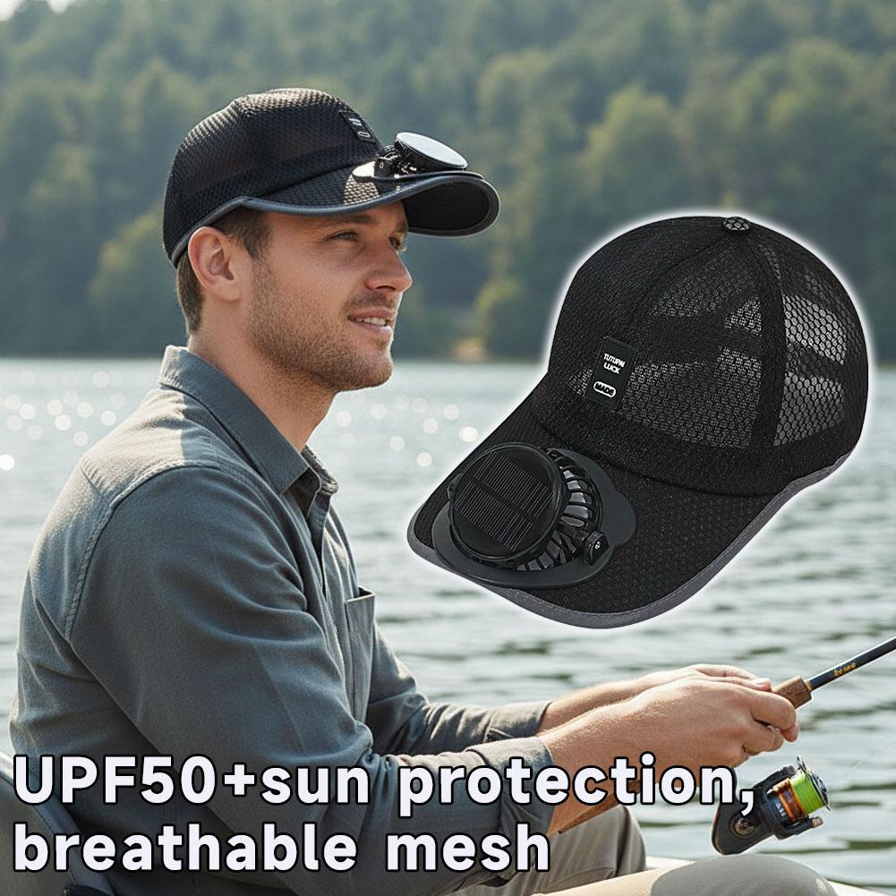 Mesh Baseball Hat With Solar P - Golf Cap Dad avis et prix