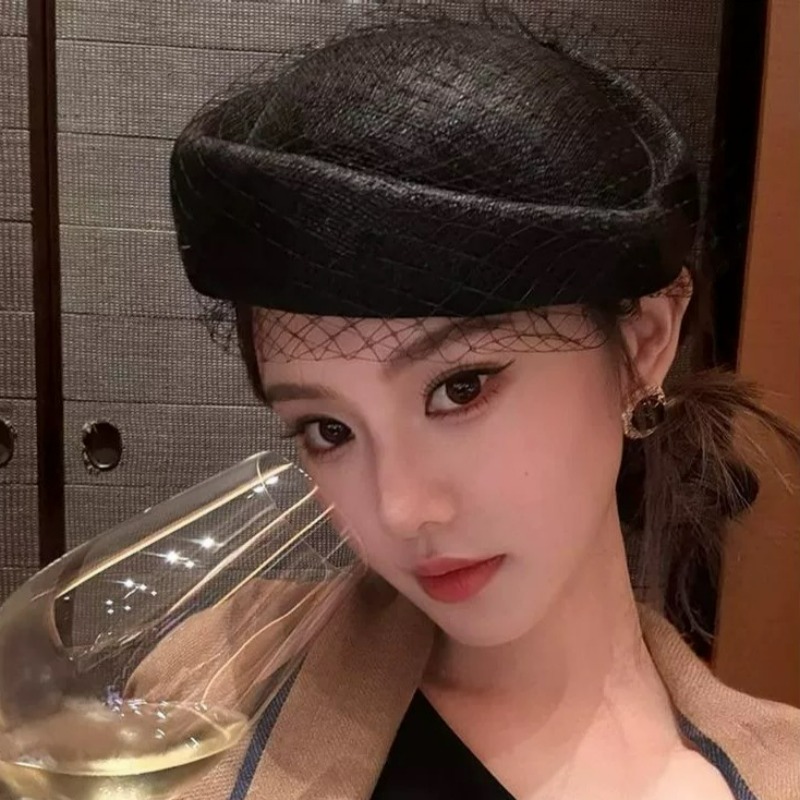 Fashion Mesh Flat Top Beret Ha - Beret French Wool avis et prix