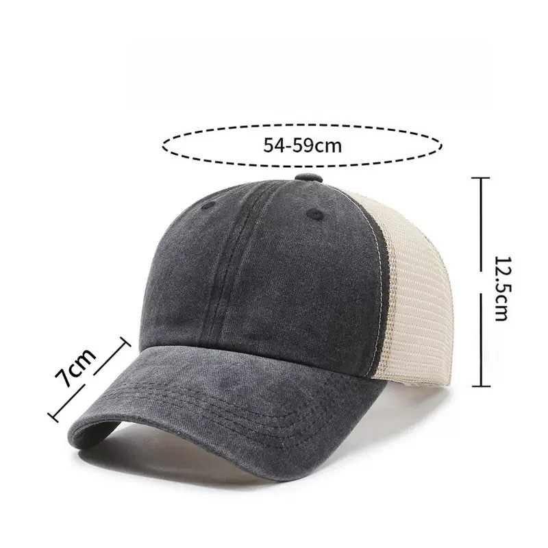 Custom Logo Washed Mesh Cap Br - Visor Sun Hat avis et prix