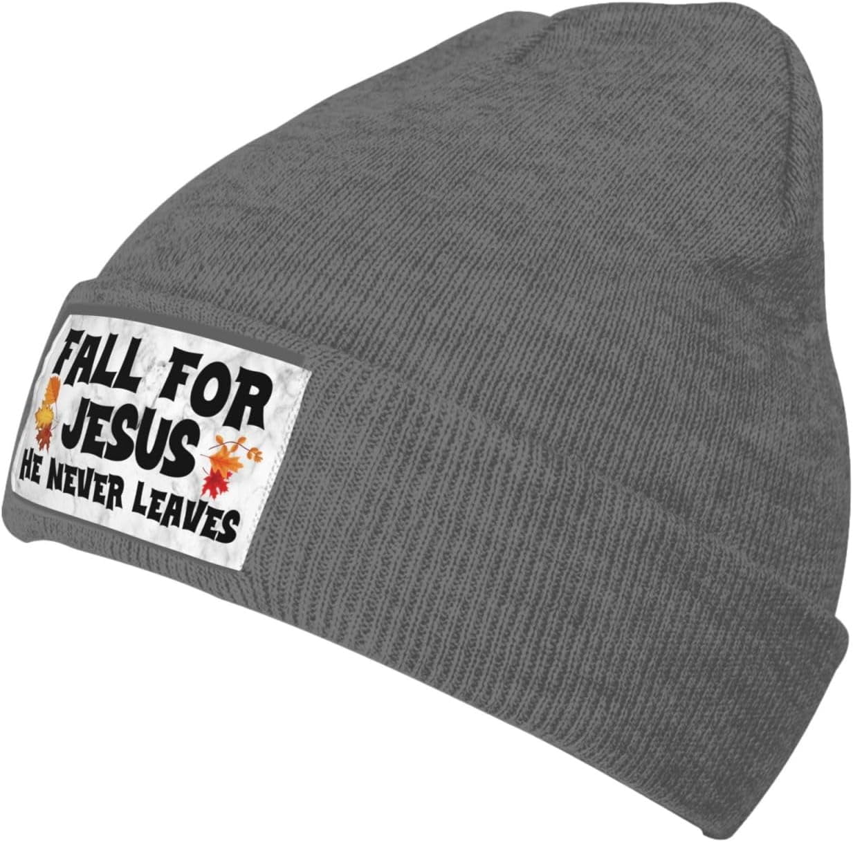 Fall For Jesus He Never Leaves - Beanie Cuffed Knit avis et prix