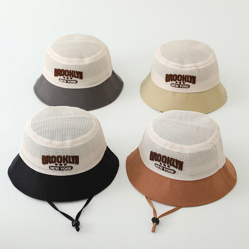 Letter Embroidered Baby Sun Ha - Bucket Hat Cotton avis et prix