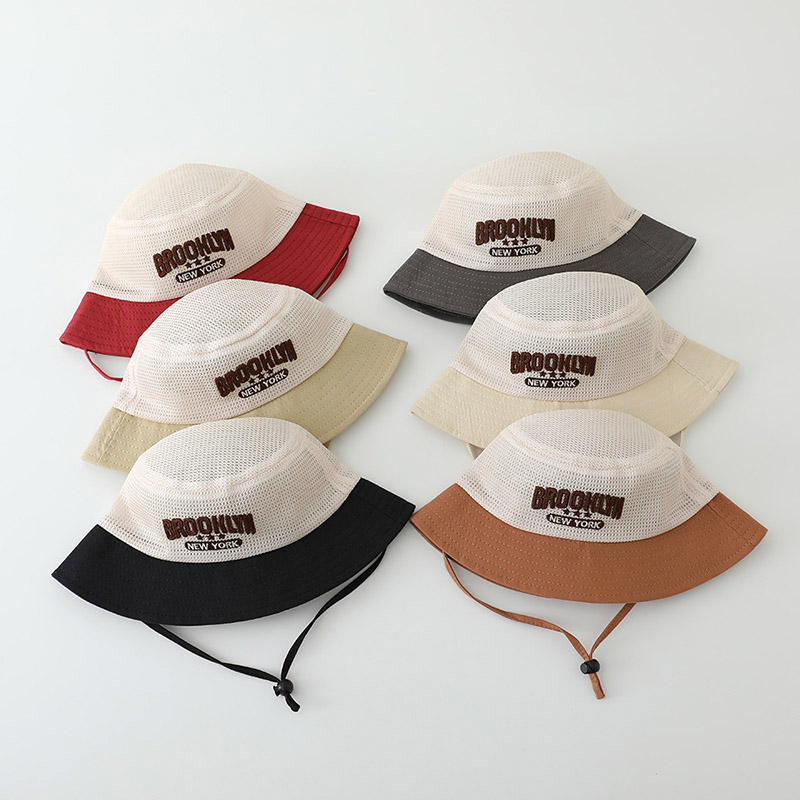 Letter Embroidered Baby Sun Ha - Bucket Hat Cotton avis et prix