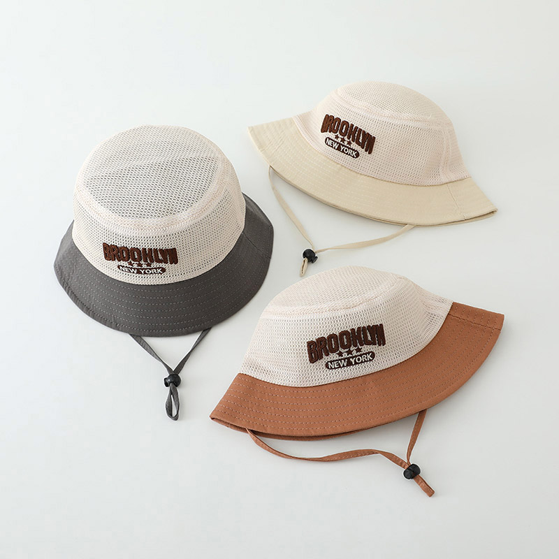 Letter Embroidered Baby Sun Ha - Bucket Hat Cotton avis et prix