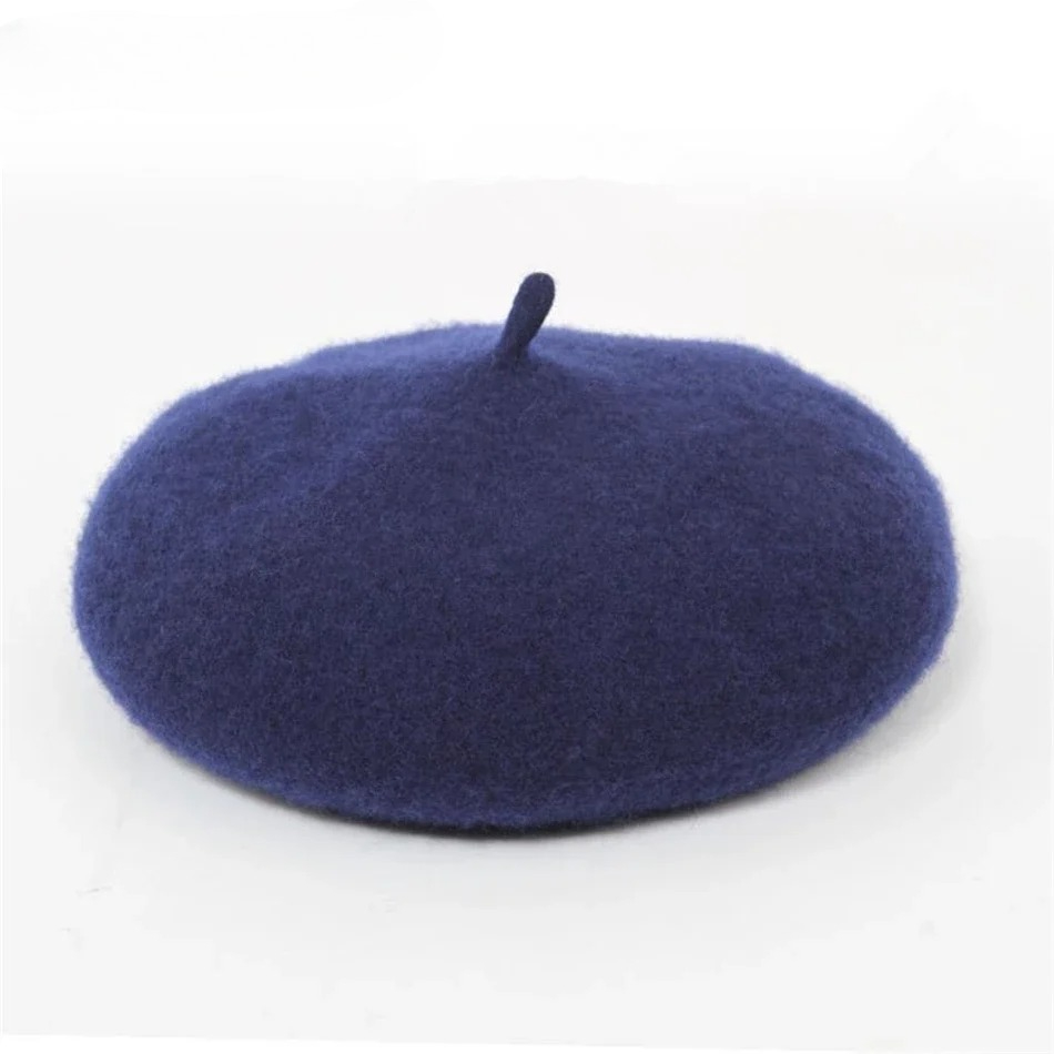Navy Children Wool Beret Girl  - Beret French Wool avis et prix