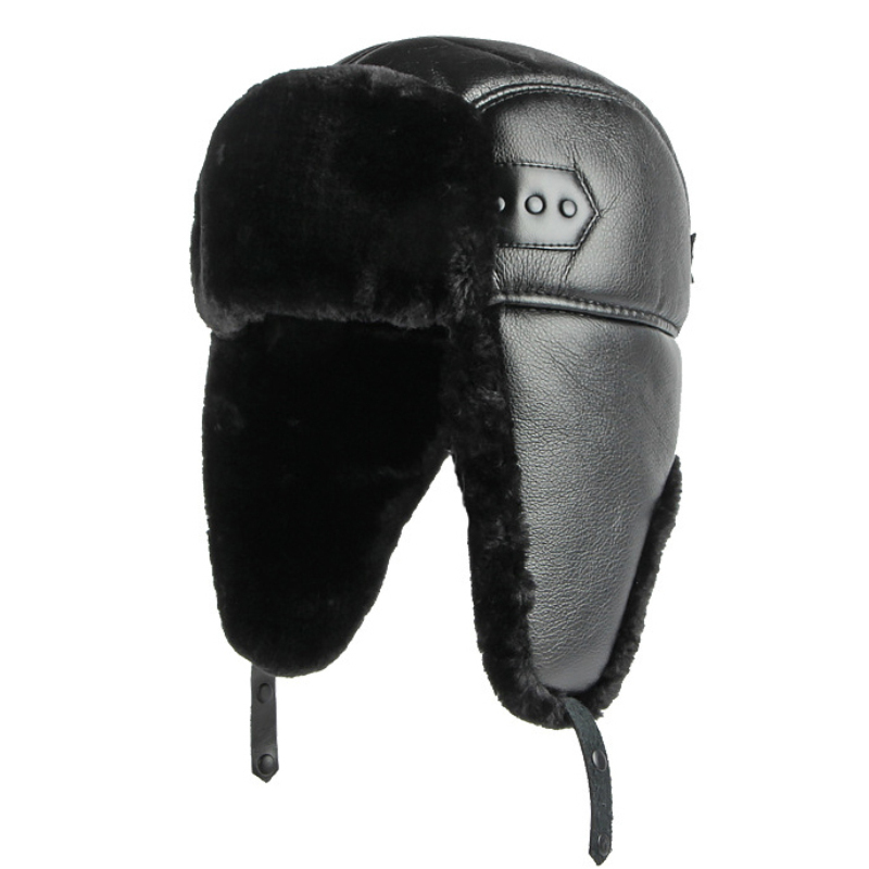 HT4002 New PU Leather Russian  - Trapper Hat Ear Flap avis et prix
