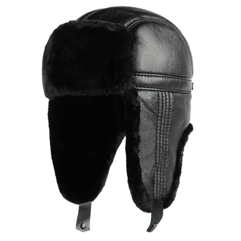 HT4002 New PU Leather Russian  - Trapper Hat Ear Flap avis et prix