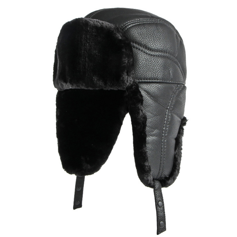 HT4002 New PU Leather Russian  - Trapper Hat Ear Flap avis et prix