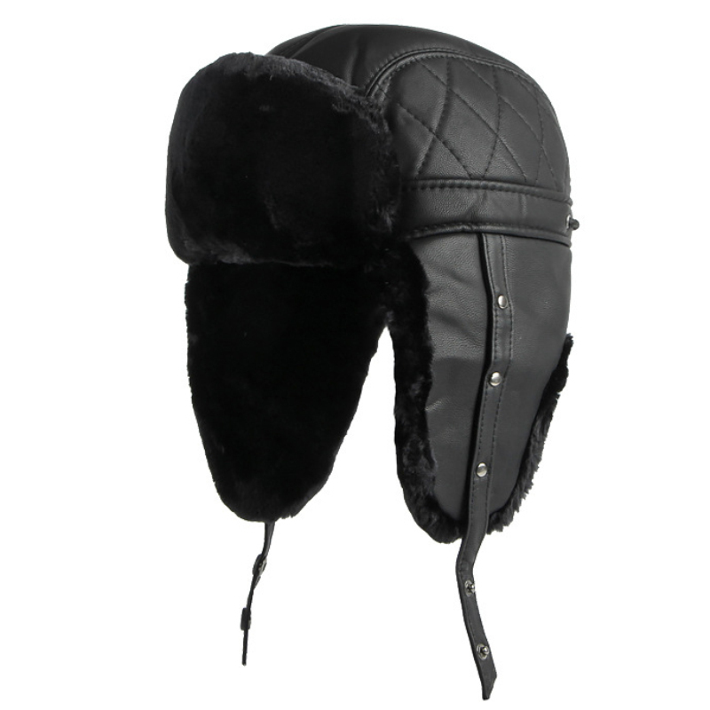 HT4002 New PU Leather Russian  - Trapper Hat Ear Flap avis et prix