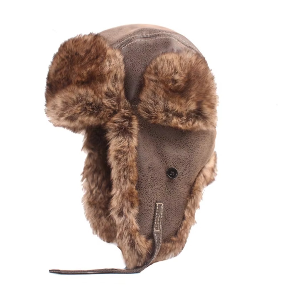 New Leather Winter Trapper Hat - Trapper Hat Ear Flap avis et prix