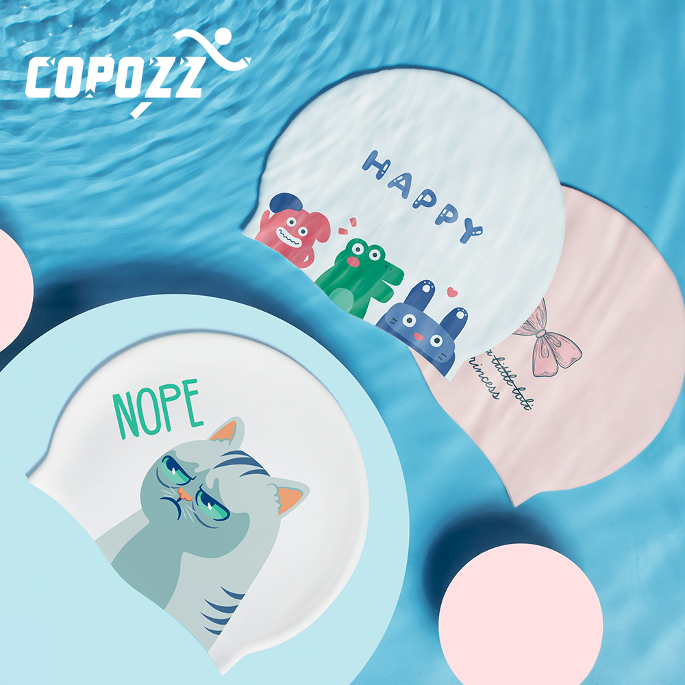 COPOZZ Water Sports Women Men  - Swim Hat Silicone avis et prix