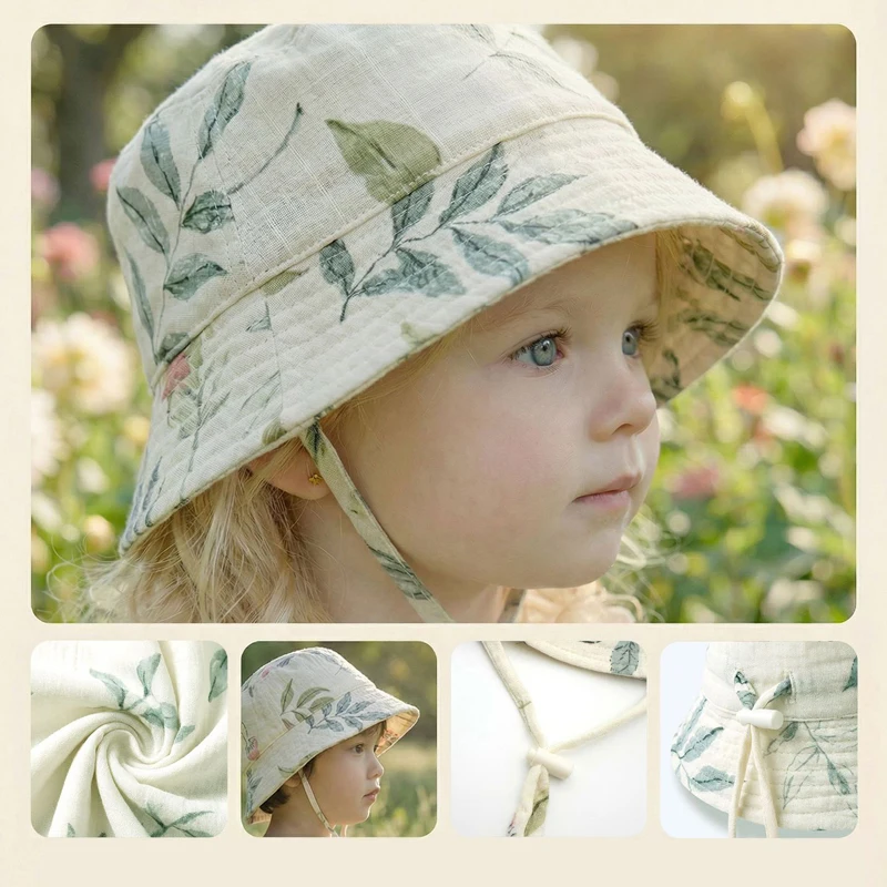 Muslin Baby Summer Hat Adjusta - Bucket Hat Cotton avis et prix