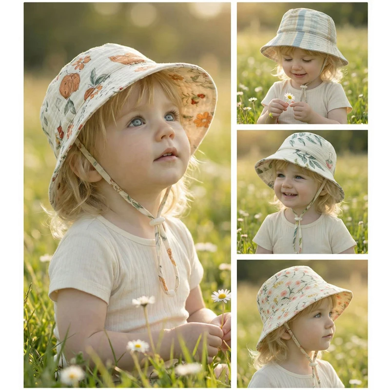 Muslin Baby Summer Hat Adjusta - Bucket Hat Cotton avis et prix