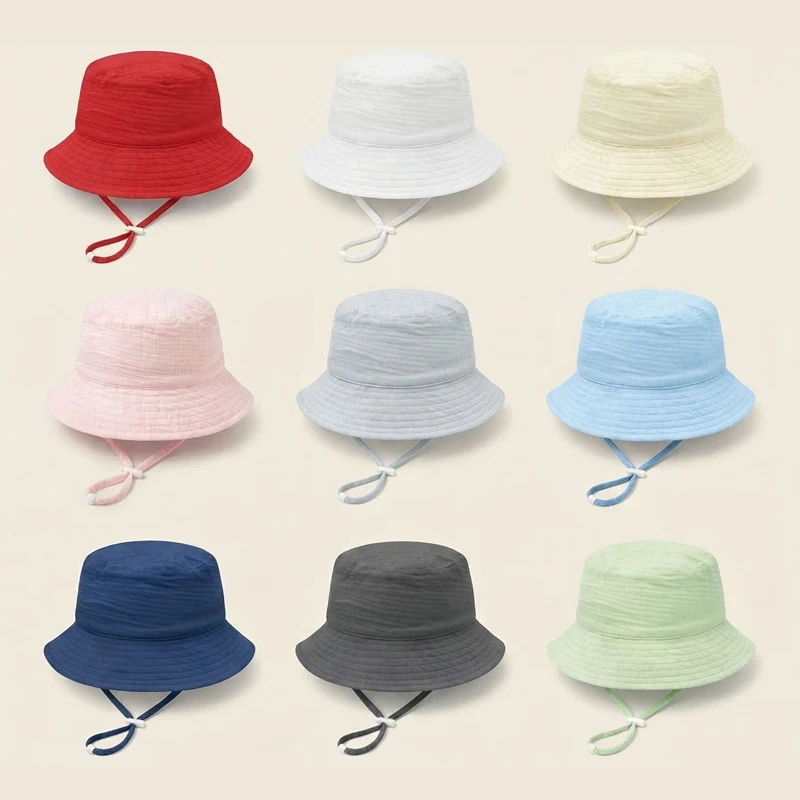 Muslin Baby Summer Hat Adjusta - Bucket Hat Cotton avis et prix