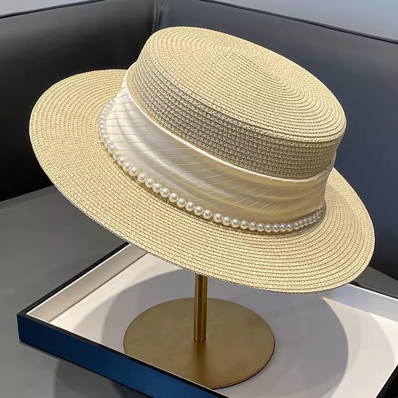 2025 New Style Hat Retro Flat  - Sun Hat Wide Brim avis et prix