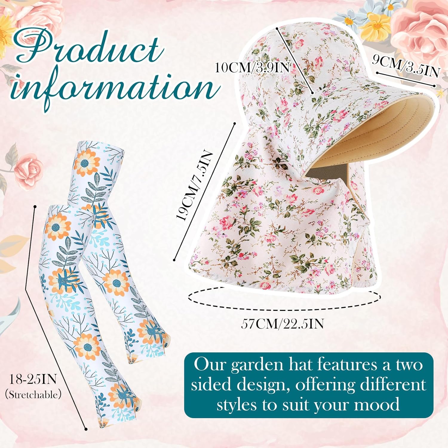 2 Pcs Floral Garden Hat for Wo - Visor Sun Hat avis et prix