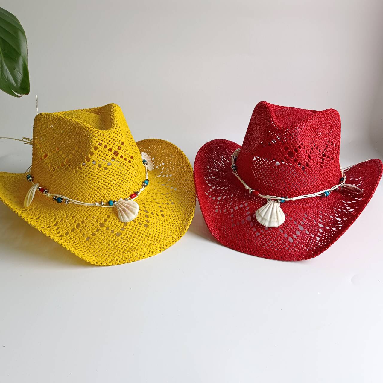 Bright yellow Cowboy Straw Hat - Cowboy Hat Straw avis et prix