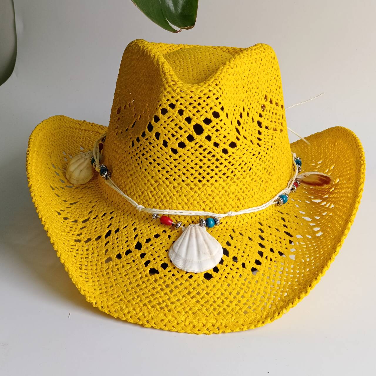 Bright yellow Cowboy Straw Hat - Cowboy Hat Straw avis et prix