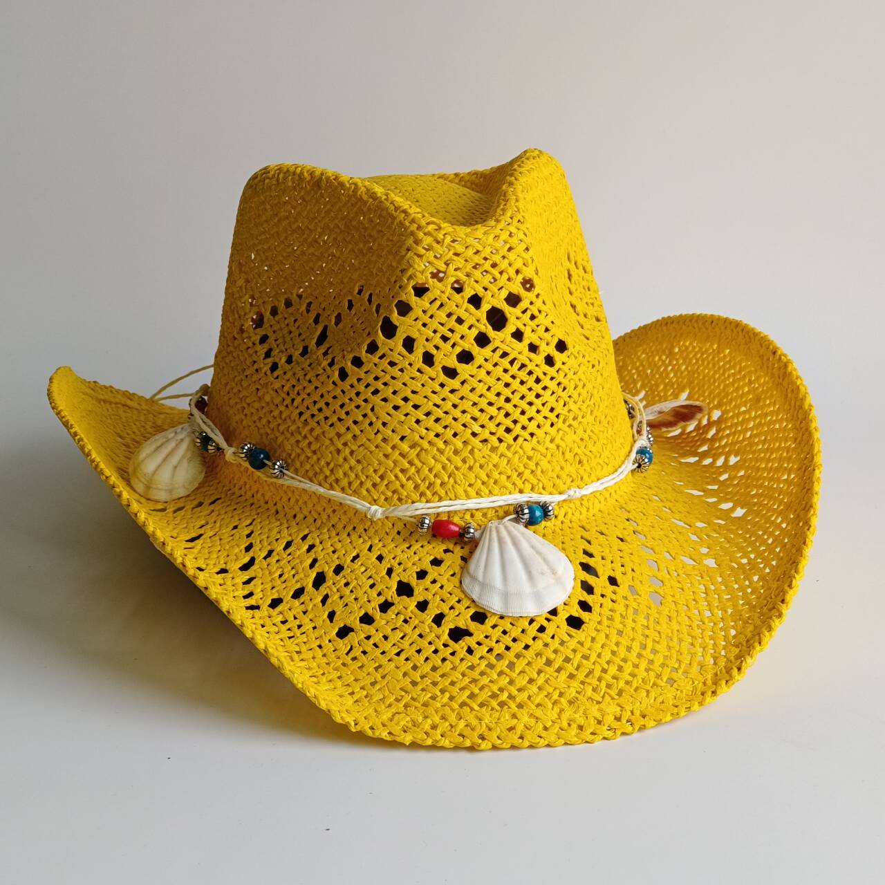 Bright yellow Cowboy Straw Hat - Cowboy Hat Straw avis et prix