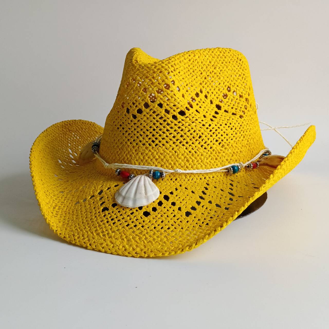 Bright yellow Cowboy Straw Hat - Cowboy Hat Straw avis et prix