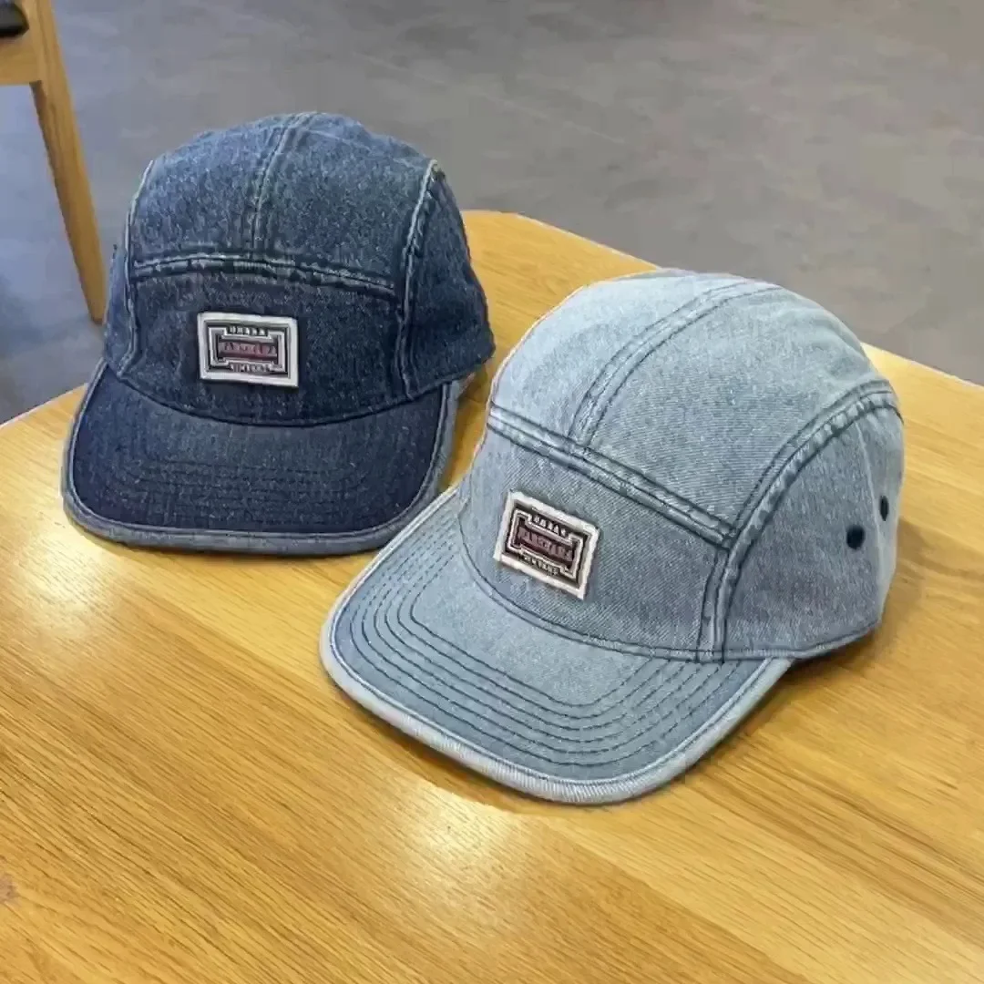 Vintage Flat Brim Denim Baseba - Corduroy Cap 5 Panel avis et prix
