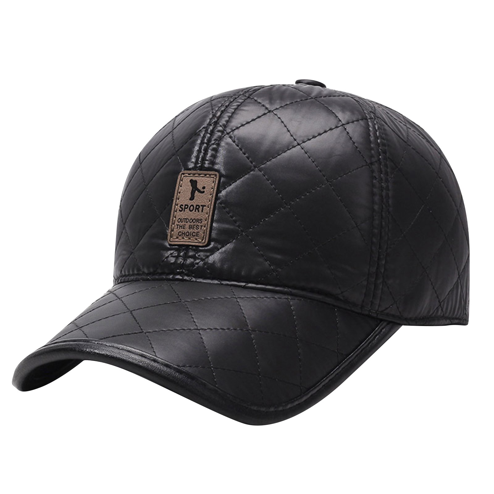 Winter Men PU Baseball Cap War - Winter Trapper Hat avis et prix