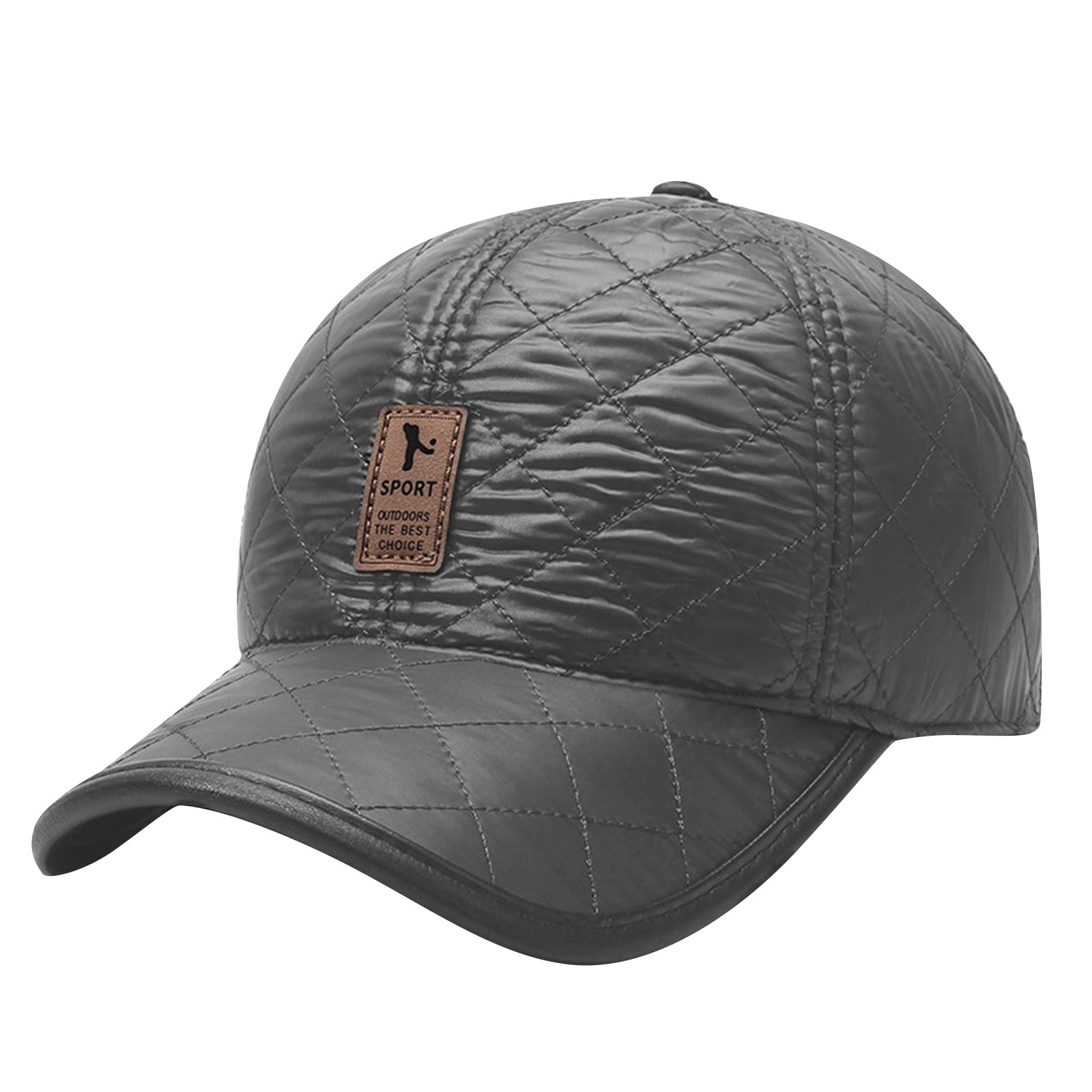 Winter Men PU Baseball Cap War - Winter Trapper Hat avis et prix