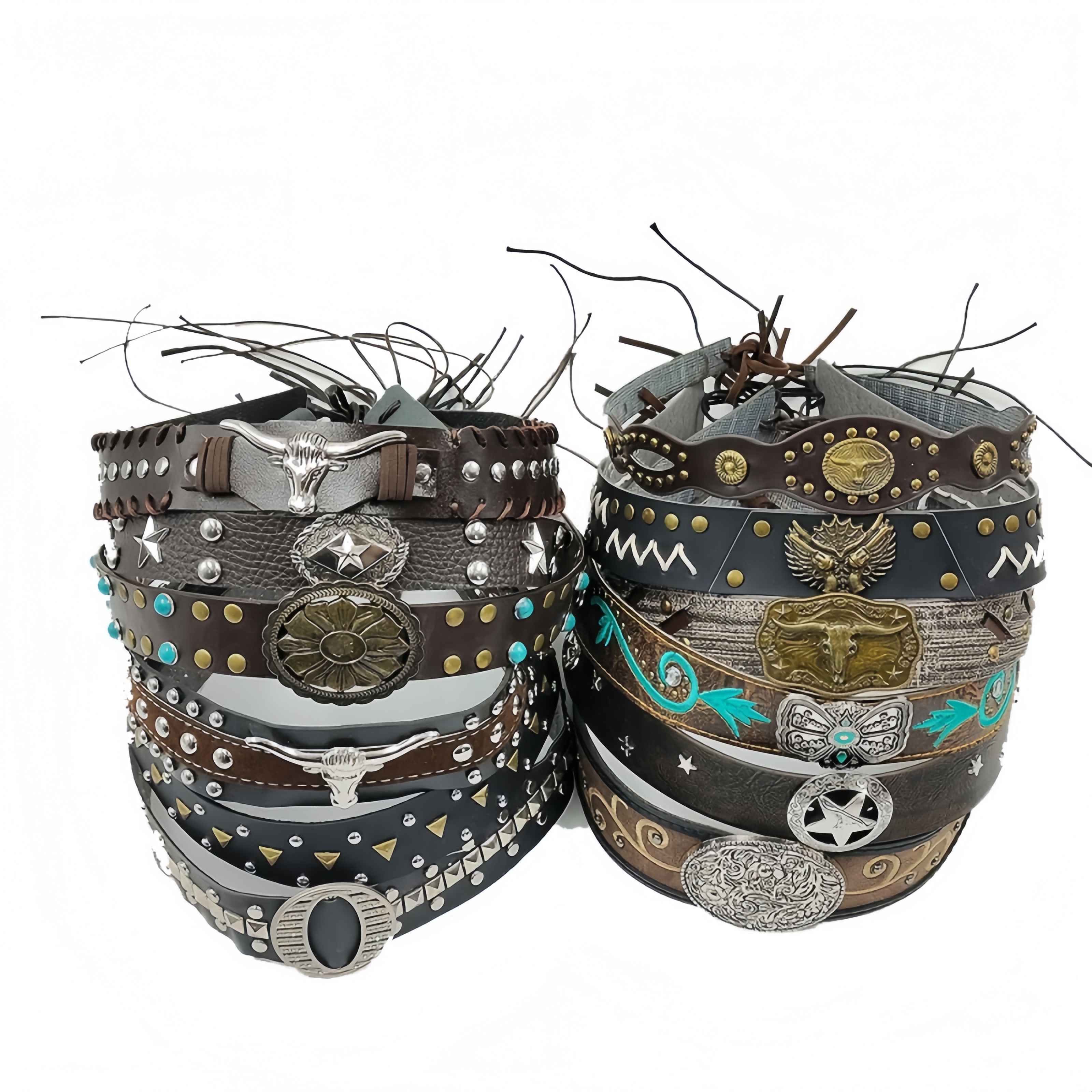 Retro Ethnic Style Belt, Headb - Cowboy Hat Straw avis et prix