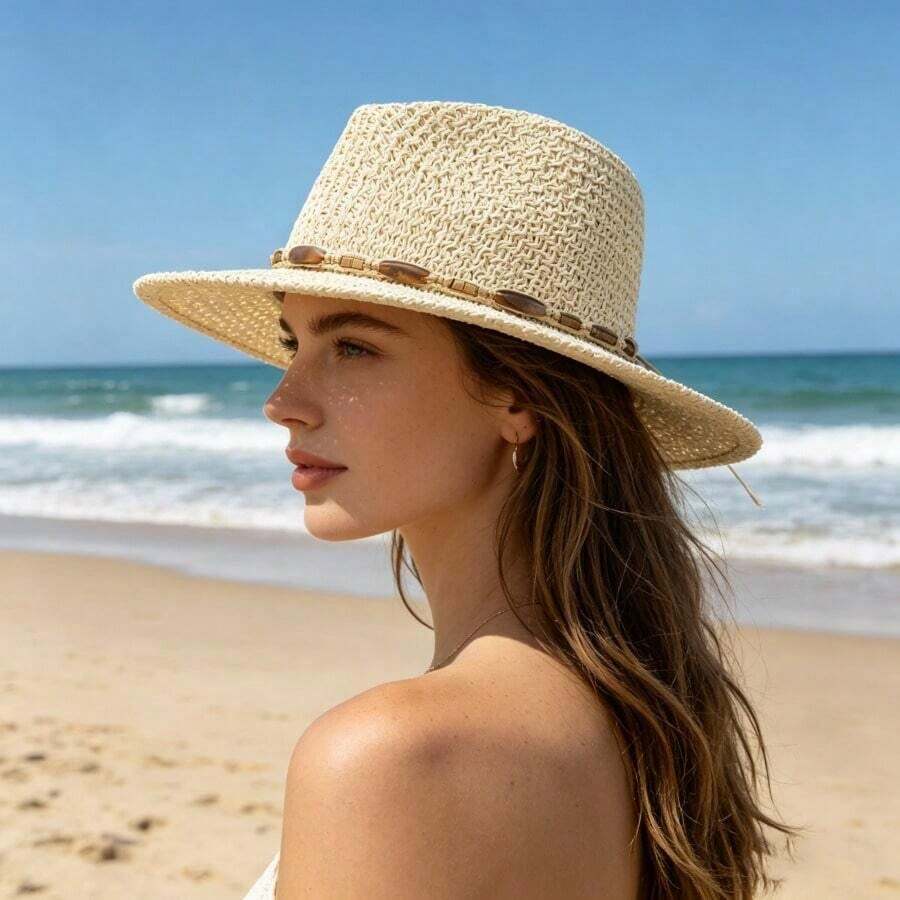 Wide Brim Straw Hat For Women  - Sun Hat Wide Brim avis et prix