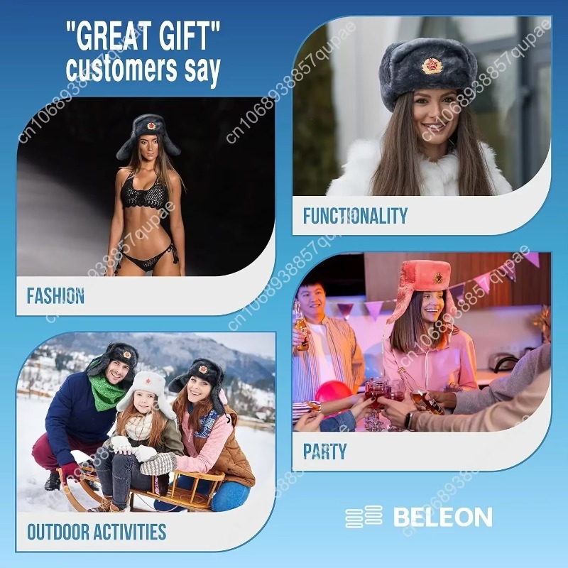 BELEON Ushanka Russian Fur Hat - Winter Trapper Hat avis et prix
