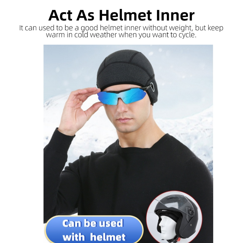 Winter Cycling Warm Cap MTB He - Skull Cap Helmet Liner avis et prix
