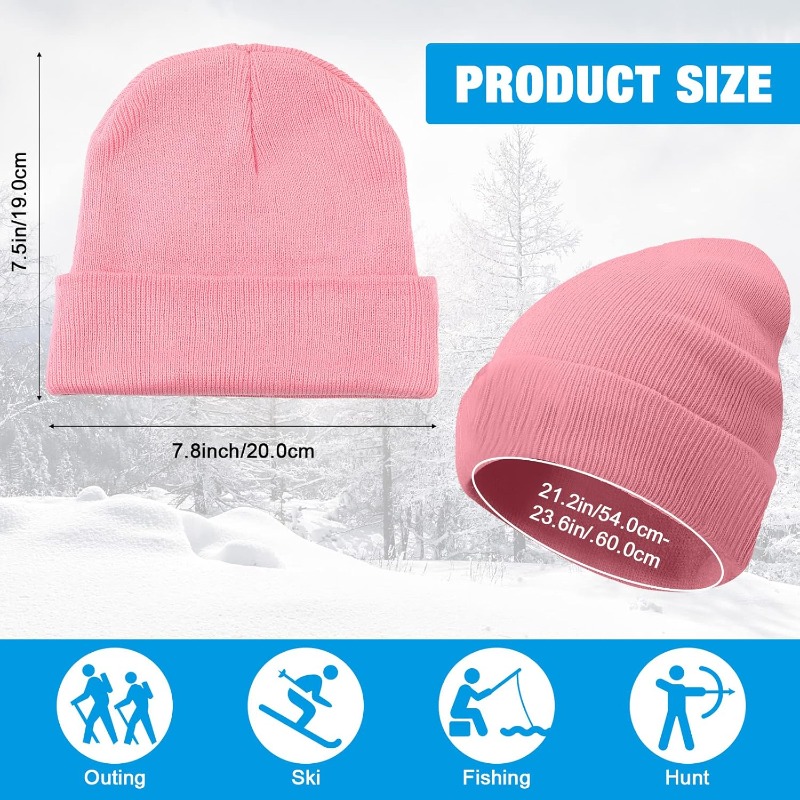 1pc Winter Warm Thick Beanie H - Beanie Cuffed Knit avis et prix