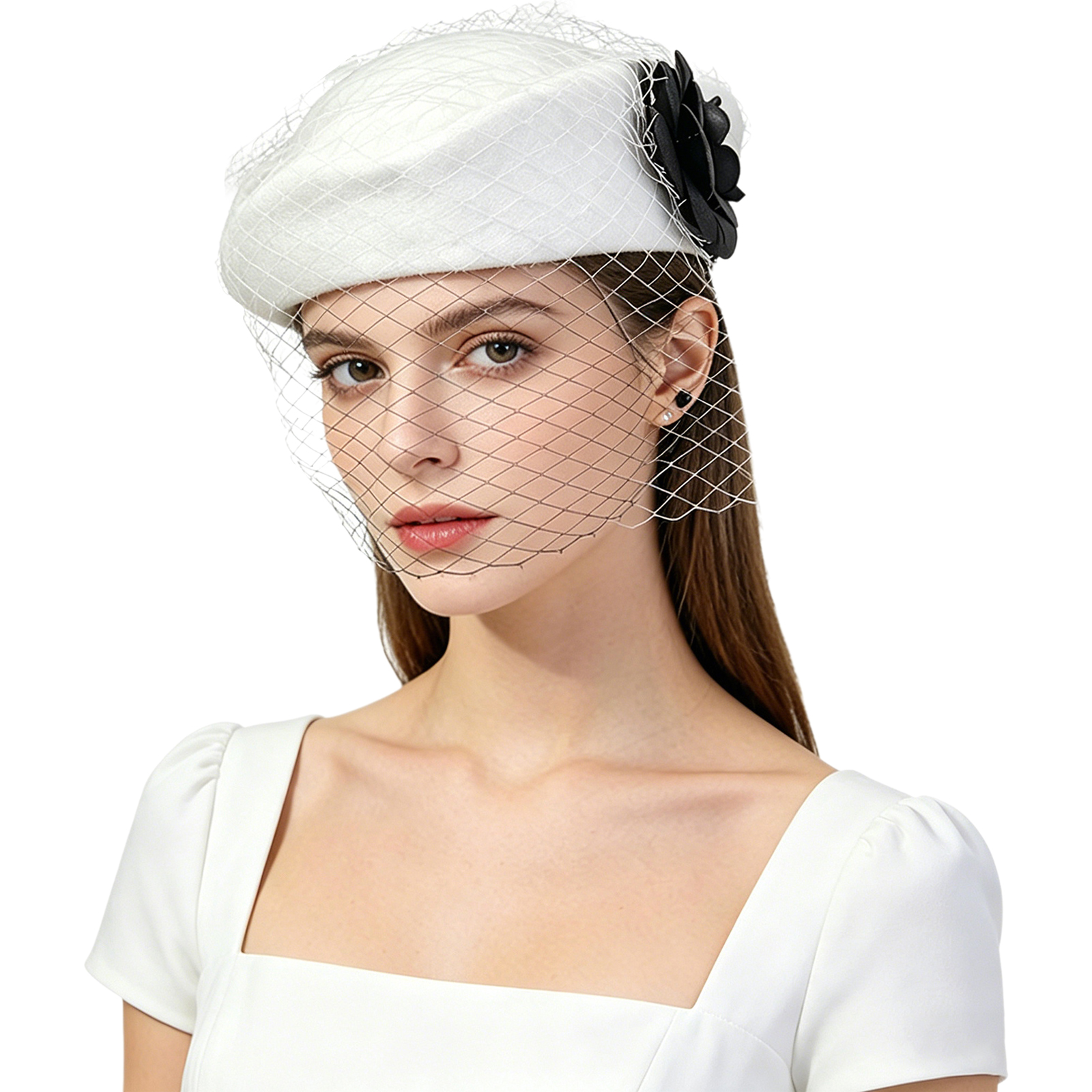 Vintage Artificial Flower Brid - Beret French Wool avis et prix