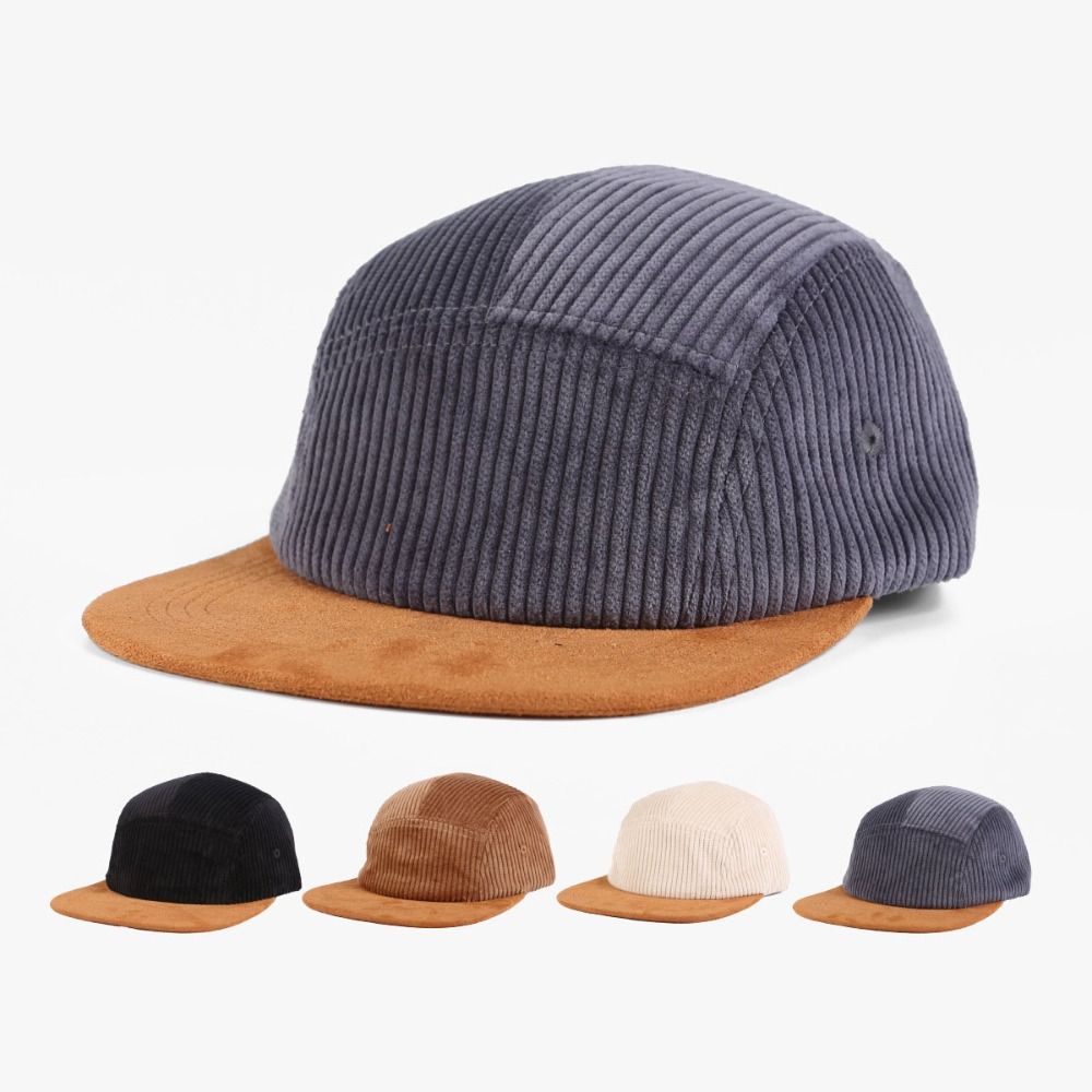 Versatile Retro Flat Brim Base - Corduroy Cap 5 Panel avis et prix